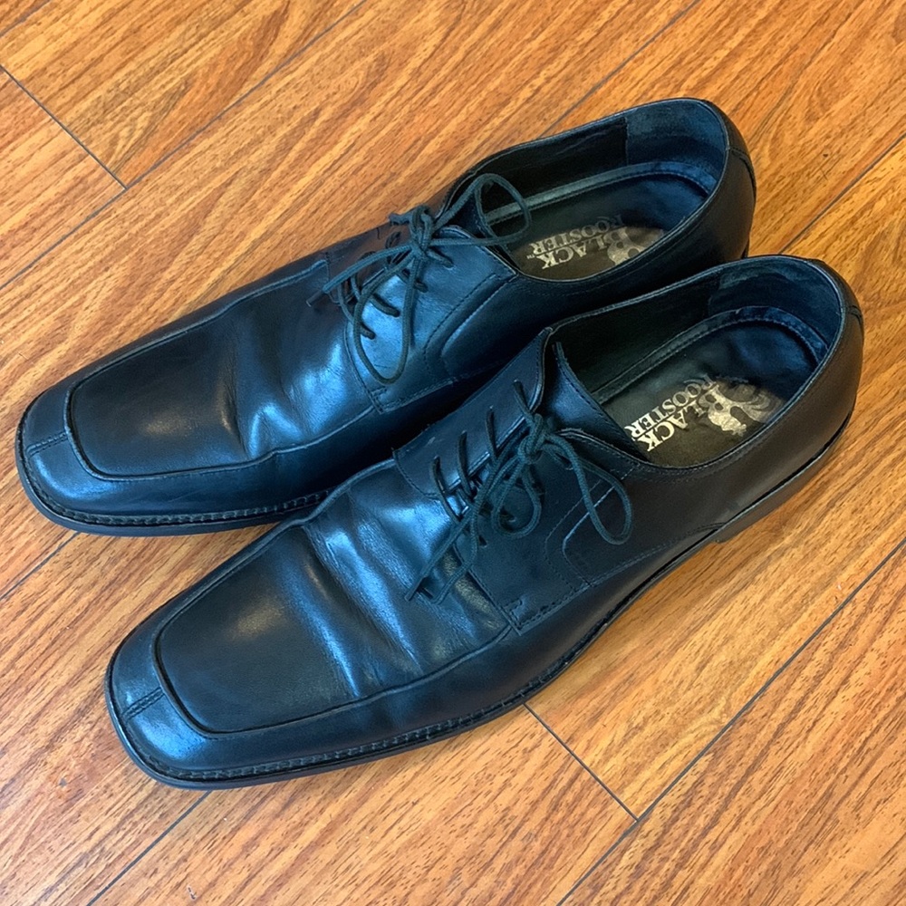 Black Rooster Mens Black Dress shoes Size 11